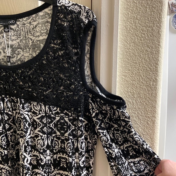 rxb peekaboo long sleeve womens blouse - XL - Picture 2 of 10